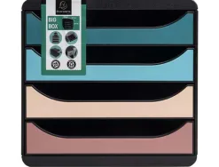 Module classement exacompta big box skandi 4 tiroirs coloris assortis