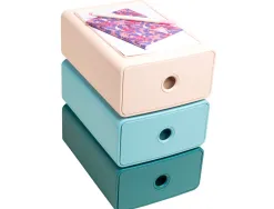 Module classement exacompta tiny box skandi 1 tiroir monobloc plastique recycle 265x190x107mm coloris bleu