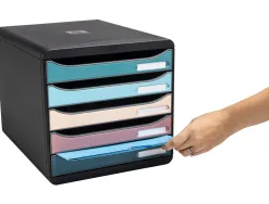 Module classement exacompta big box plus skandi 5 tiroirs coloris assortis