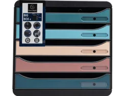 Module classement exacompta big box plus skandi 5 tiroirs coloris assortis