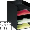 Module classement paperflow 5 cases polystyrène hauteur case 56mm 318x258x325mm coloris noir
