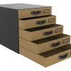 Module de classement savana oxford 5 tiroirs a4+ poignees ergonomiques carton recycle