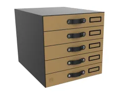 Module de classement savana oxford 5 tiroirs a4+ poignees ergonomiques carton recycle