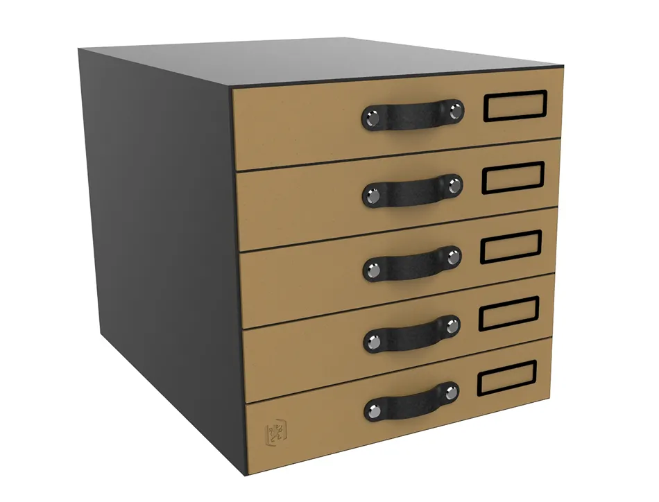 Module de classement savana oxford 5 tiroirs a4+ poignees ergonomiques carton recycle