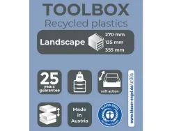 Module de rangement rehausseur exacompta toolbox iderama recycle 4 petits tiroirs de coloris assortis