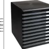 Module exacompta ecoblack 10 tiroirs ouverts a4 350x288x320mm butée sécurité coloris noir/gris