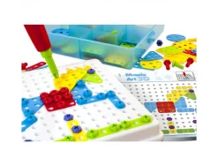 Mosa c art miniland plastique souple a fixer sur le support 180 pieces geometriques 12 cartes d activites 1