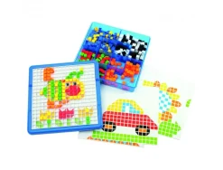 Mosaique puzzle art lap 490 pieces multicolores carrees ou triangulaire plastique
