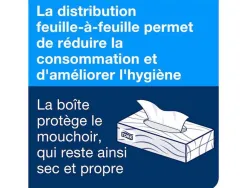 Mouchoir tork 2 plis boîte distributrice rectangulaire blanc premium boîte 100 unités
