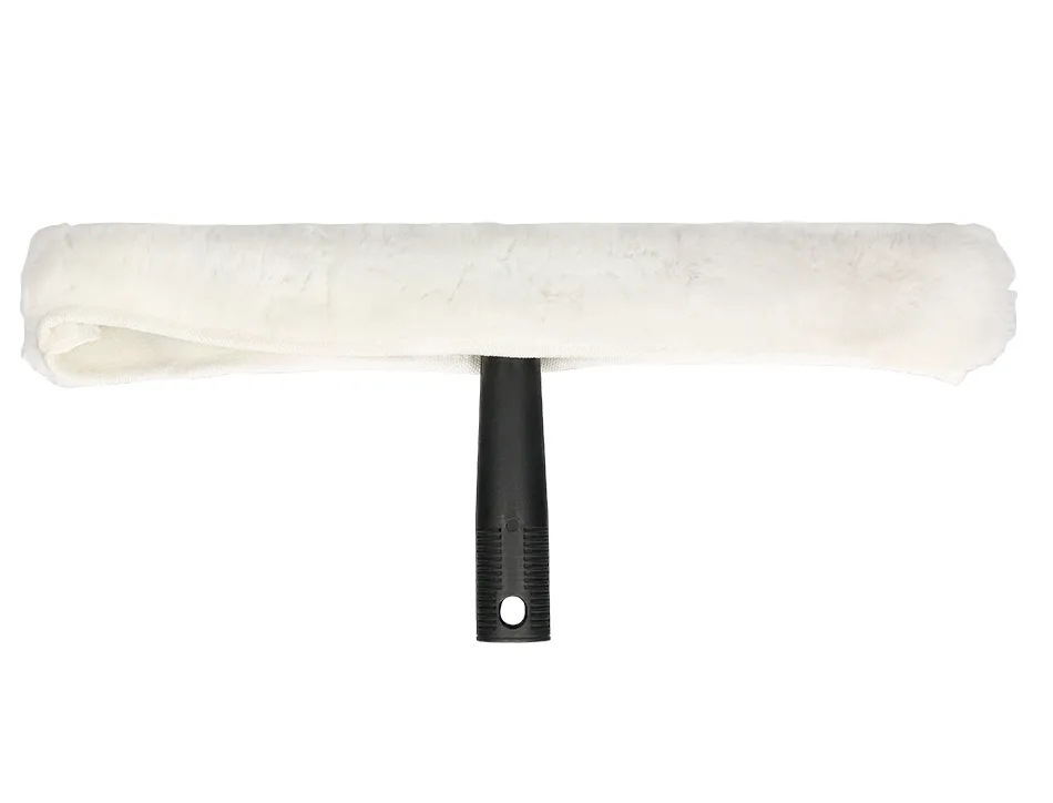 Mouilleur vitres q-connect industriel manche plastique housse tissu super absorbant largeur 40cm