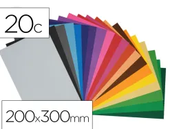 Mousse eva innspiro adhesive 2mm 200x300mm 20 coupons coloris assortis