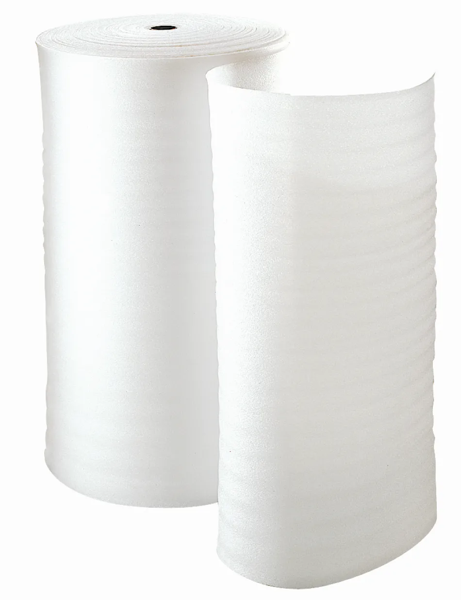 Mousse protection film polyethylene 2mm epaisseur isolante hydrofuge incinerable recyclable 100cmx100m coloris blanc
