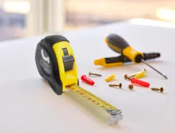 Mètre enrouleur q-connect caoutchouc frein matériel antichoc largeur 19mm longueur 5m