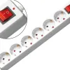 Multiprise mediarange parafoudre 6 prises interrupteur on/off sécurité enfant longueur cordon 1.4m