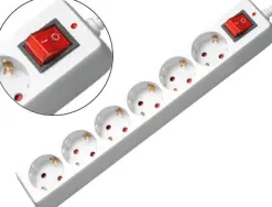Multiprise mediarange parafoudre 6 prises interrupteur on/off sécurité enfant longueur cordon 1.4m