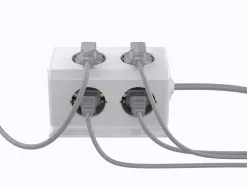 Multiprise q-connect 10 en 1 cable 1,4m 6 prises courant 3 ports usb 1 port usb-c 140x76x87 mm