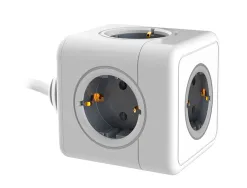 Multiprise q-connect power cube 5 en 1 cable 1,4m 5 prises courant 75x75x112 mm