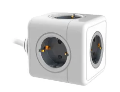 Multiprise q-connect power cube 5 en 1 cable 1,4m 5 prises courant 75x75x112 mm