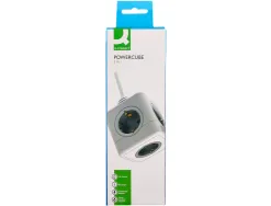 Multiprise q-connect power cube 5 en 1 cable 1,4m 5 prises courant 75x75x112 mm