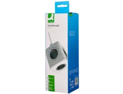 Multiprise q-connect power cube 5 en 1 cable 1,4m 5 prises courant 75x75x112 mm