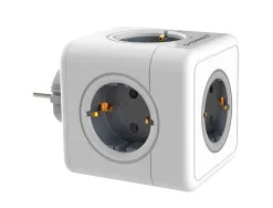 Multiprise q-connect power cube 5 en 1 connexion directe prise murale 5 prises courant 75x75x112 mm