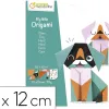My little origami avenue mandarine modele chien 12x12cm 70g 20 feuilles