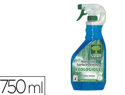 Nettoyant arbre vert écologique surfaces vitrées étagères en verre miroirs bureau table porte poignées spray 750 ml
