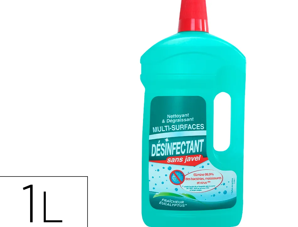 Nettoyant desinfectant coldis degraissant sans javel multi-surface capacite 1l