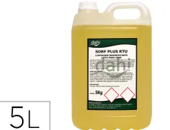 Nettoyant hygienisant desodorisant desinfectant sorf plus jaune rtu carafe de 5 litres