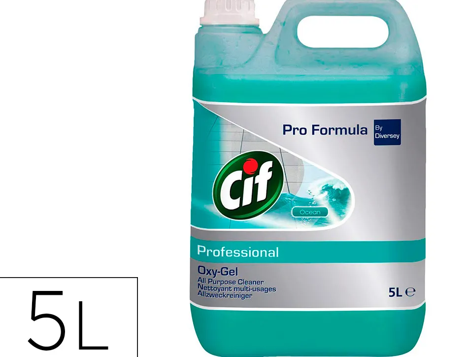 Nettoyant multi-usage cif oxy-gel sols et toutes surfaces lavables murs carrelages parfum ocean bidon