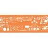 Normographe minerva nº9 trace symboles architectographe echelle 1/50 plastique coloris orange