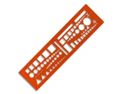 Normographe minerva tactiques otan standard n.46 en plastique coloris orange