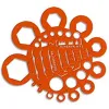 Normographe minerva trace écrous rond standard n.2 en plastique coloris orange