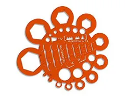 Normographe minerva trace écrous rond standard n.2 en plastique coloris orange