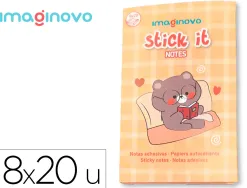 Notes adhesives imaginovo stick it notebook 20 notes adhesives ourson tailles assorties