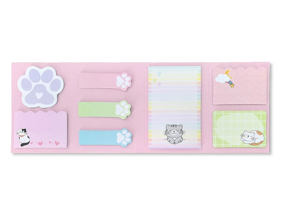Notes adhesives imaginovo stick it notebook 20 notes adhesives chaton tailles assorties