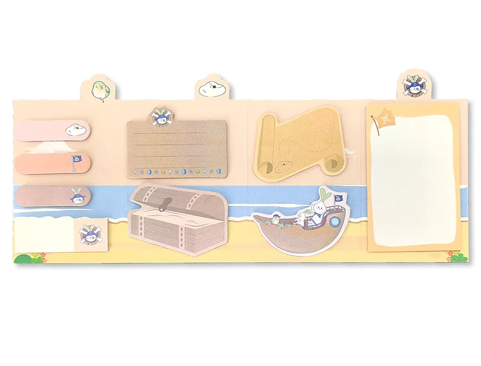 Notes adhesives imaginovo stick it notebook 20 notes adhesives pirate tailles assorties drapeau