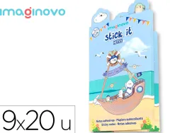 Notes adhesives imaginovo stick it notebook 20 notes adhesives pirate tailles assorties canon