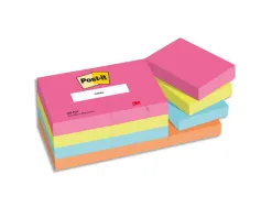 Notes post-it poptimistic 38 x 51 mm assorties 12 blocs de 100