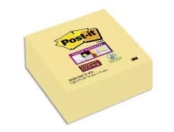 Notes post-it super sticky cube 76 x 76 mm jaune 270 feuilles