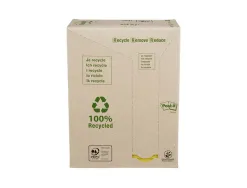 Notes repositionnables post-it jaunes format 76 x 127 mm bloc 100 feuilles tour 16 blocs