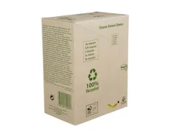 Notes repositionnables post-it jaunes format 76 x 127 mm bloc 100 feuilles tour 16 blocs