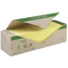 Notes repositionnables post-it recyclées jaunes format 76 x 76 mm 100 feuilles pack 24 blocs