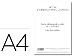 Notice weber diffusion a4 21x29,7cm 8f éditions information locataire coloris blanc