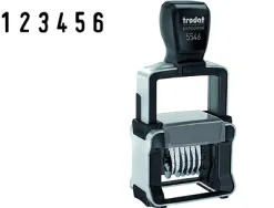 Numéroteur trodat metal professional line 5546 4.0 acier inoxydable 6 bandes chiffres hauteur 4mm