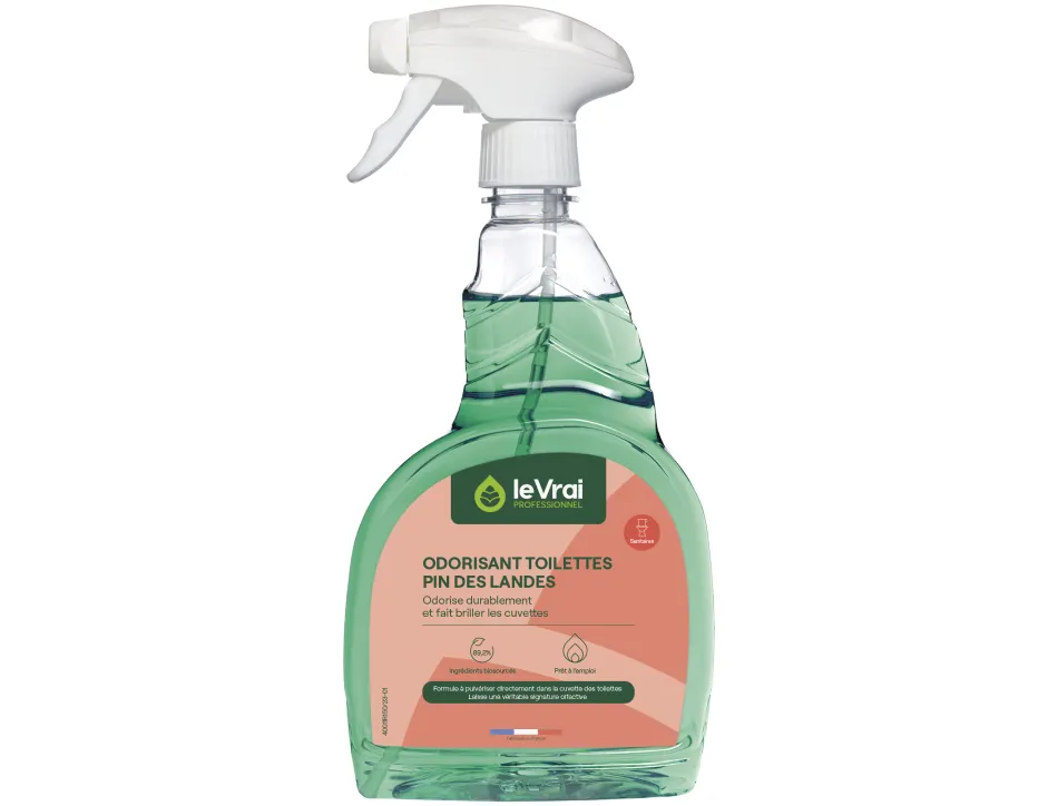 Odorisant toilettes le vrai triple action odorise brille maintient spray 750ml