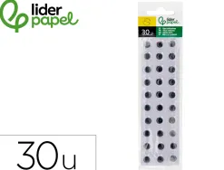 Oeil adhesif liderpapel blanc avec pupille noire sachet 30 unites