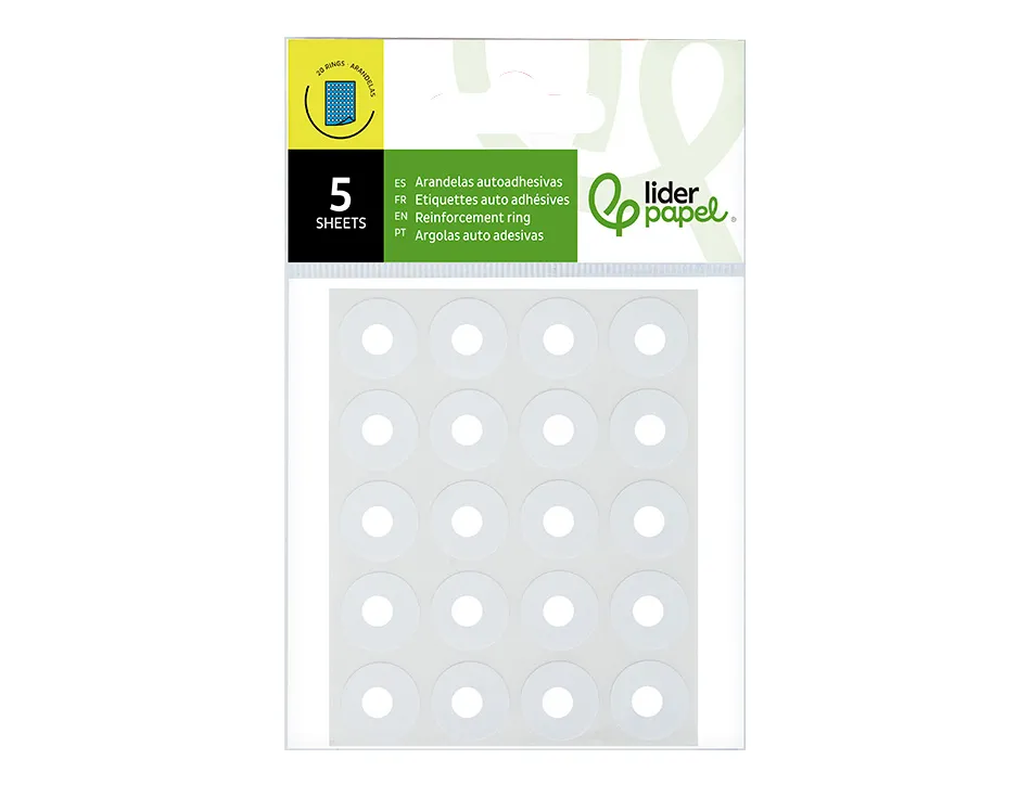 Oeillet adhésif liderpapel conservation feuille perforée étui 5f 100 unités
