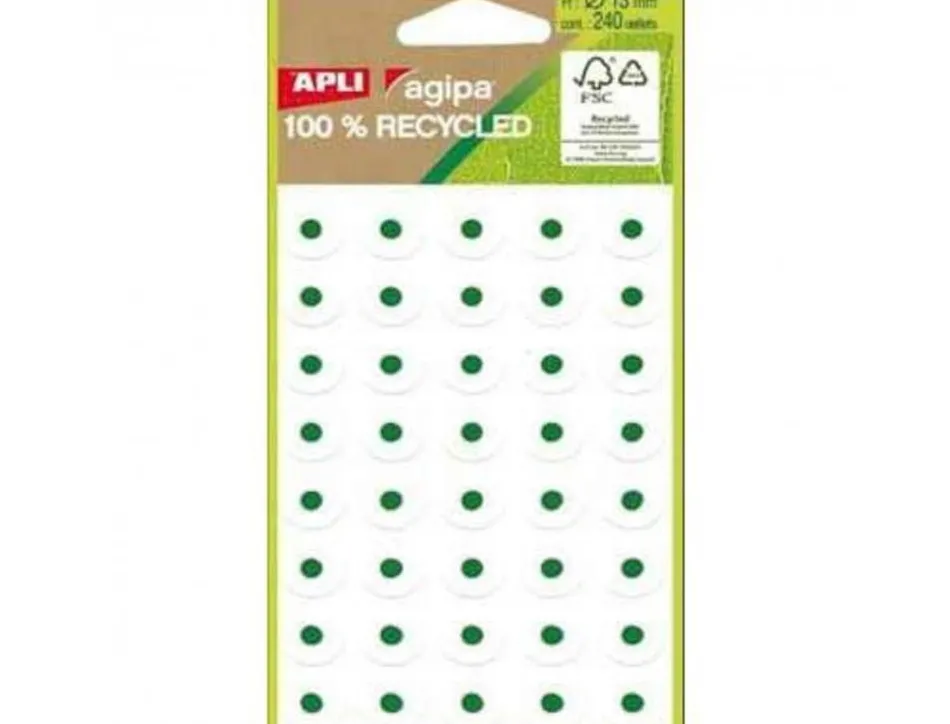 Oeillets adhesifs papier blanc recycle 240 unites