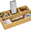 Organisateur cep bambou naturel 4 compartiments vernis protecteur
